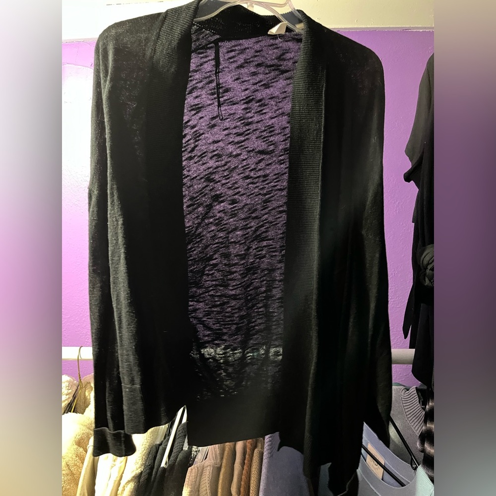 Black cardigan